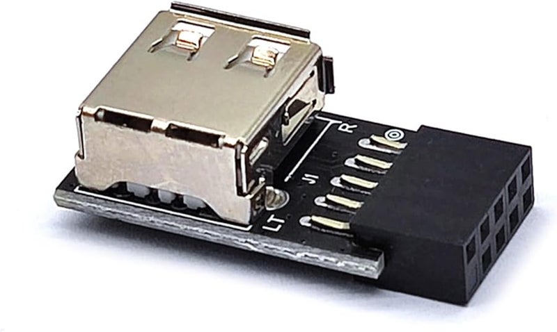 USB 2 0 A Female to 9 Pin Internal Port Expansion Adapter Right Side Color - Image 1